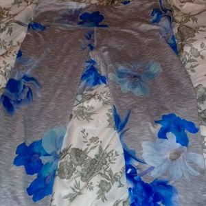 Grey floral elevate leggings xl